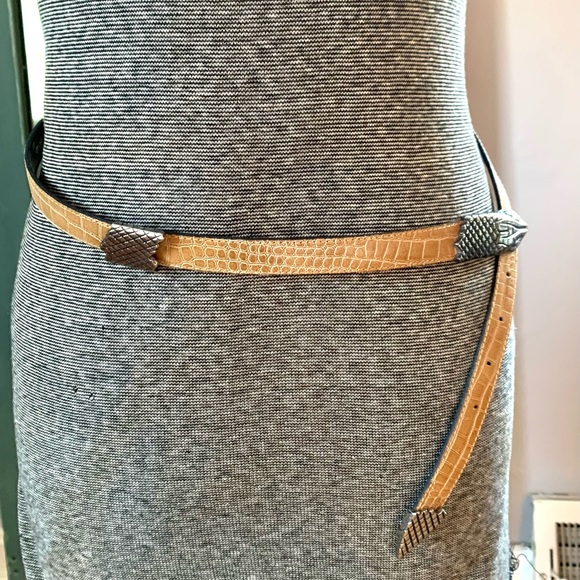 Avignon Leather Belt Silver Snake 🐍 Sz M/L 30” - 34” #0109 - Picture 3 of 13